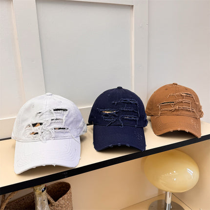 Sun Hat Make Old Ripped Soft Top Baseball Cap