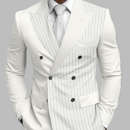 New Men's Printed Posterior Median Split Suit Jacket