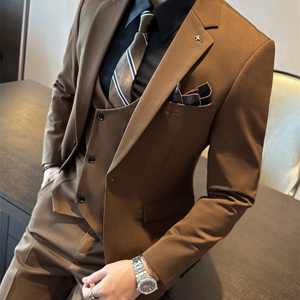 Men's High Quality Business Chemical Fiber Blended Formal Wear