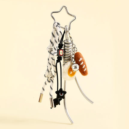 Felt Bread Keychain Accessories Schoolbag Pendant Small Jewelry