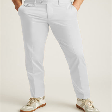 Men's Formal Wear Solid Color Buttons Casual Suit Pants