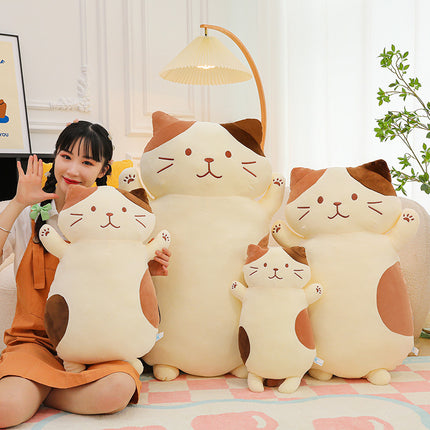 Cheese Cat Plush Toy Animal Gifts For Children And Girls Cute Sleeping Doll Pillow Large Velvet