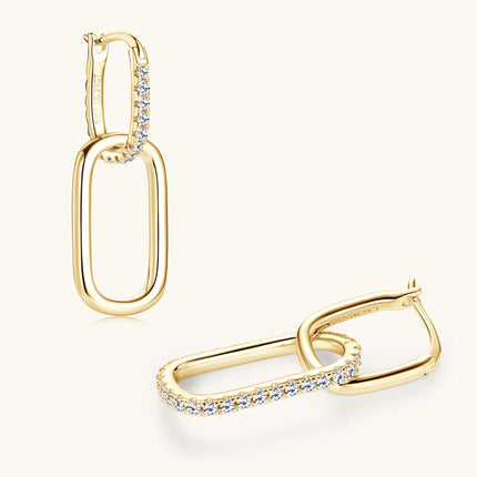 Moissanite Women's Fashion Temperament Personalied Eardrops S925 Sterling Silver