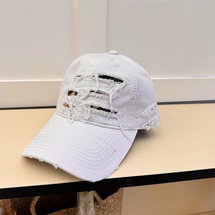 Sun Hat Make Old Ripped Soft Top Baseball Cap