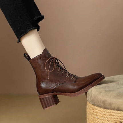 Women's French Elegant Pointed-toe Short Tube Boots