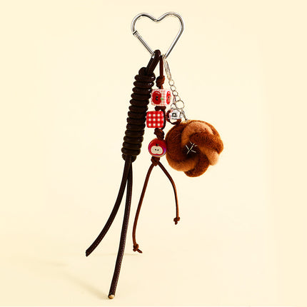 Felt Bread Keychain Accessories Schoolbag Pendant Small Jewelry