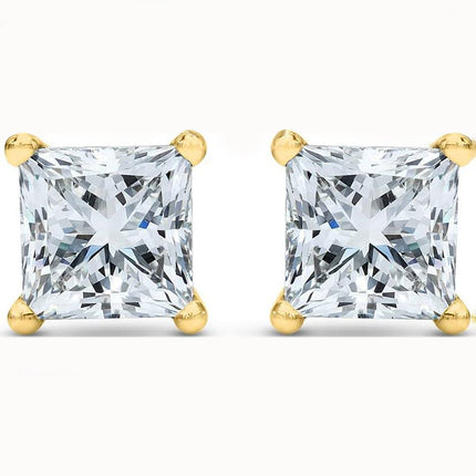 European And American Popular Square Zircon Ear Studs
