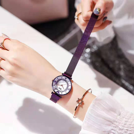 Women's Waterproof Magnetic Mesh Strap Watch