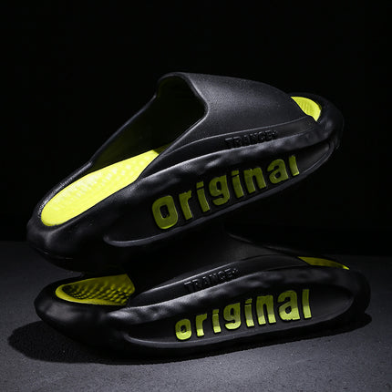 Men's Slippers Thick Bottom For Outdoors Trendy Non-slip Wear-resistant