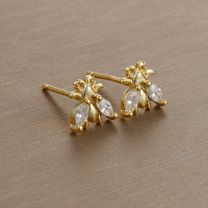 Insect Diamond Gold-plated Stud Earring Fashion Minimalist Creative