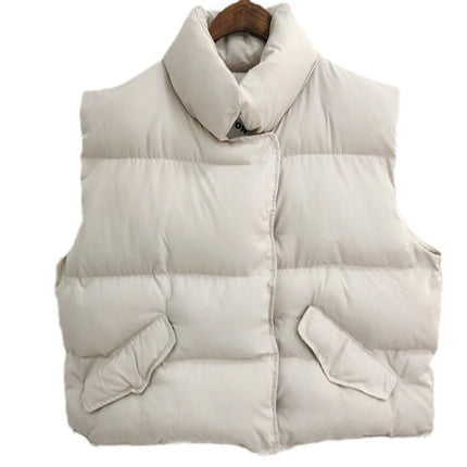 Women's Korean Style Lazy Style All-match Down Cotton Bread Coat Vest