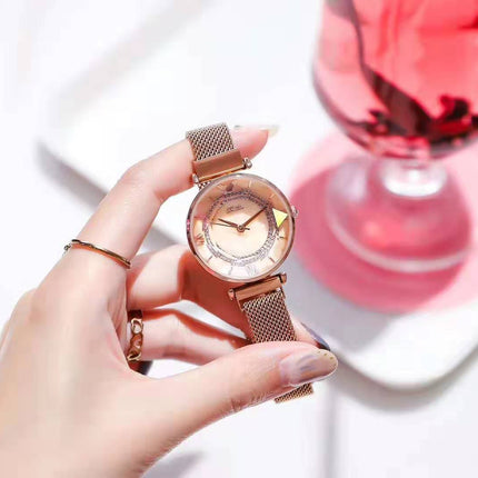 Women's Waterproof Magnetic Mesh Strap Watch
