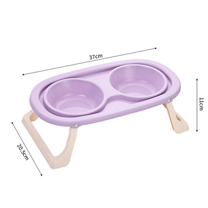 Foldable Plastic Stainless Steel Bowl For Pet Food Basin