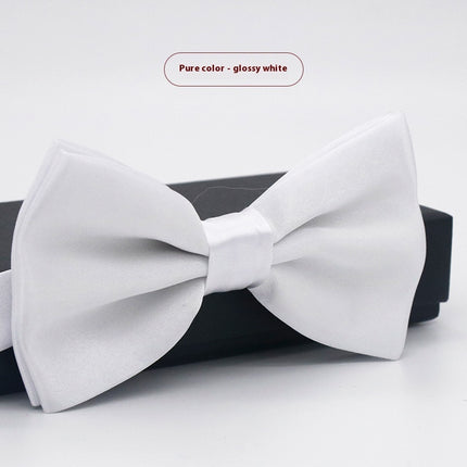 Men's Solid Color Formal Wear Wedding Business Casual Groom Groomsman Bow Tie