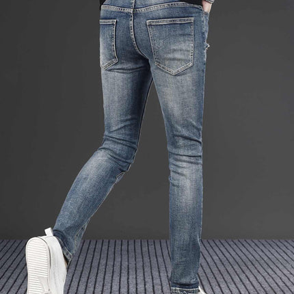 Men's Fashion Slim Fit Skinny Stretch Ripped Jeans