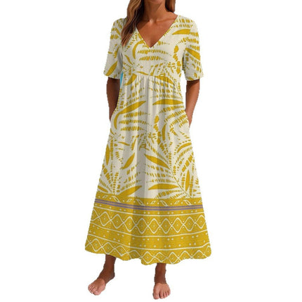 Women's Loose Fashion Printed Short Sleeve Dress