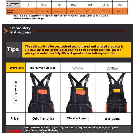 Auto Repair One-piece Overalls