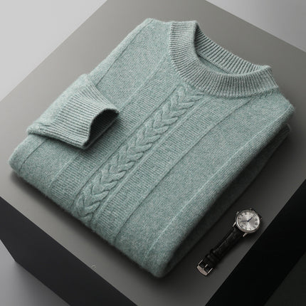 Half Collar Cashmere Sweater Men's Long Sleeve