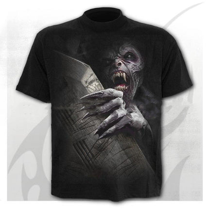 Men's Skull Digital Print Round Neck Short Sleeves