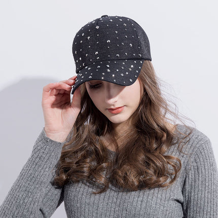 New Korean Style Summer Women's Diamond Cap Casual