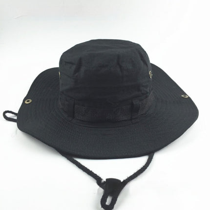 Boonie Hat Beige Broad-brimmed Hat Checked Cloth Men Women Mountaineering Outdoor Double-sided