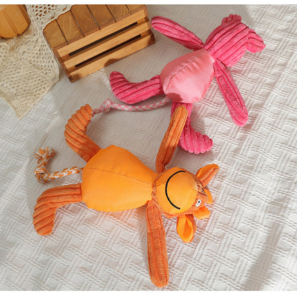 New Pet Dog Plush Sounding Cartoon Cow Cartoon Pig Animal, Bite-resistant Pet Toys