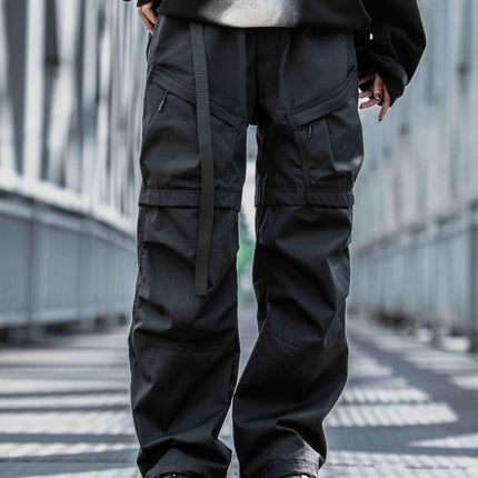 Straight Cargo Pants Men's Multi-pocket Paratrooper Pants