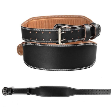Fitness Men And Women Squat Hard Pull PU Leather Belt