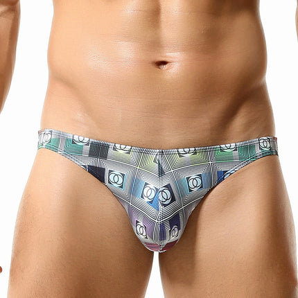 Men's Briefs Ice Silk Ultra-thin Printed