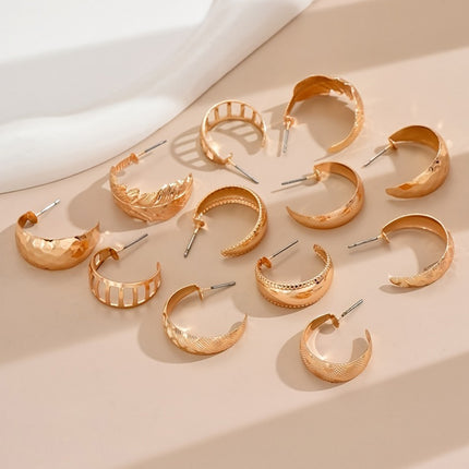 Lxalry Liquid Metal Fusion Stud Set  14K Gold   Silver Prism Earrings  Hypoallergenic 5-Size Jewelry For Everyday Elegance To Evening Glamour