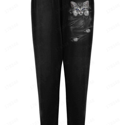 European and American Leisure Sports 3D Digital Printing Loose Couple Pants