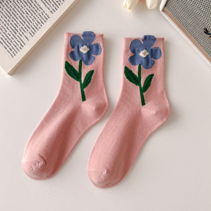 Three-dimensional Tulip Cotton Socks Tube Socks College Style
