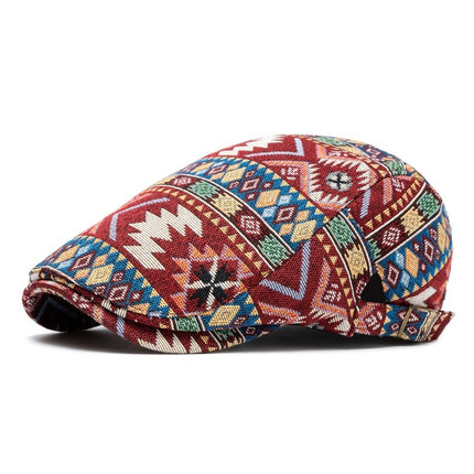 Ethnic Style Beret Leisure Jacquard Hat