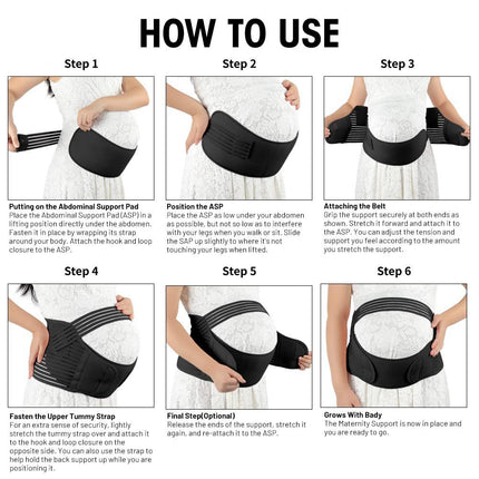 Solid Color Breathable Adjustable Maternity Belt