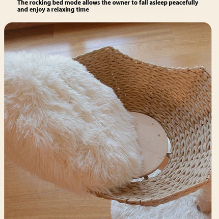 Natural Fruit Tree Cat Climbing Frame Solid Wood Rattan Cat Nest Cat Tree