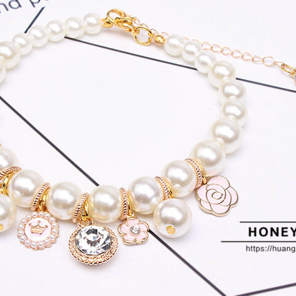 Pet Accessories Dog Chain Teddy Lace Bow Cat Bell