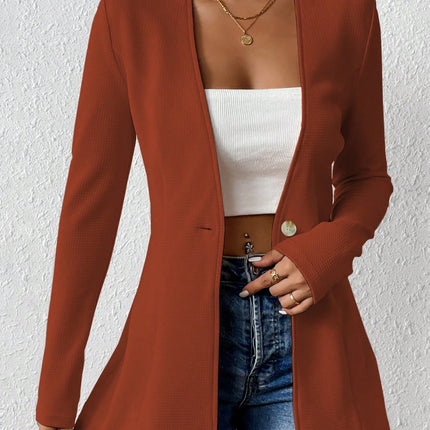 Korean Fashion Temperament V-neck Long Sleeve Small Suit Jacket