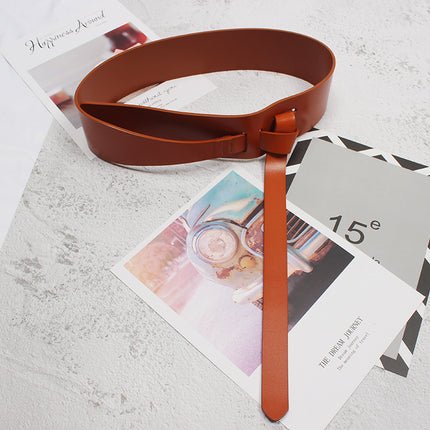Women's Fashion Leather Decoration Wide Belt