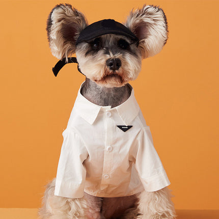 Thin Puppy Cute Flower Shirt Polka Dot Dress