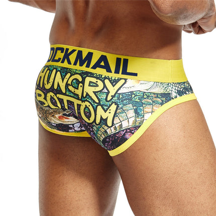 JOCKMAIL Men's Underwear Low Waist Printed Men's Briefs
