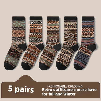Retro Ethnic Style Socks For Women Deodorant