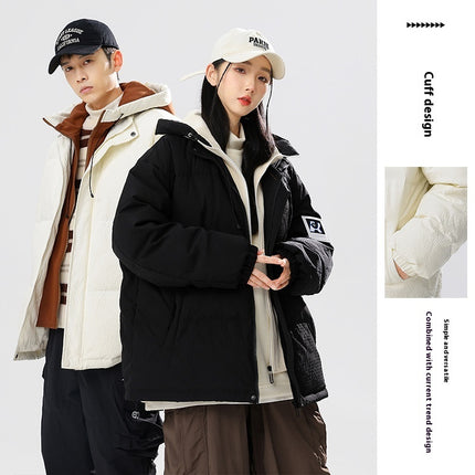 90 White Duck Down Jacket Men And Women Same Style Loose Thickening Keep Warm