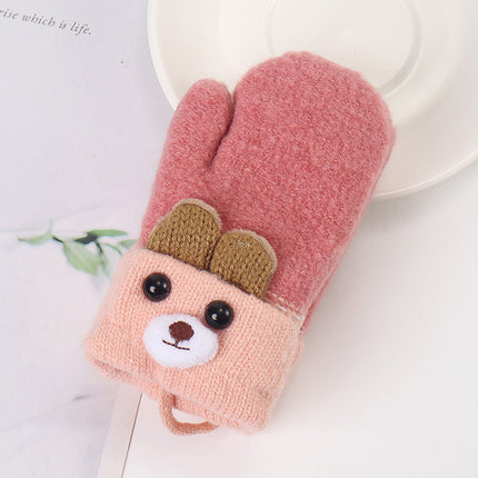 Simple Children's Cartoon Winter Warm Gloves