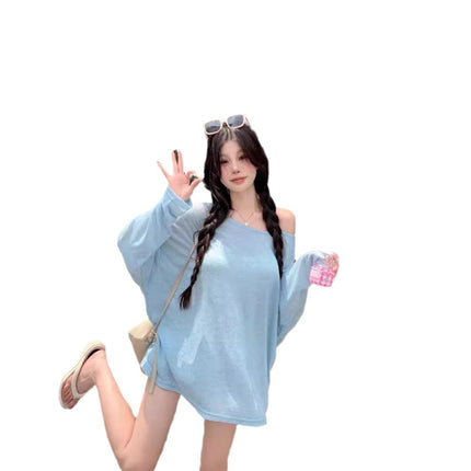 Blue Sweet Hot Girl Sun Protection Top