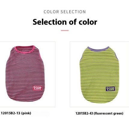 Cool Breathable Stripes Vest Pet Clothes Small Dog Cat Clothes