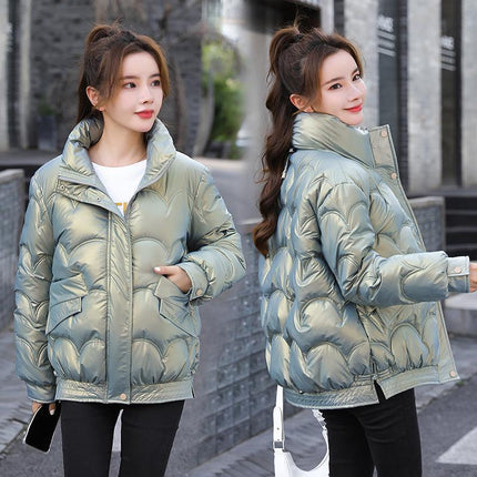 Women's Cotton-padded Coat Korean Style Quilted Jacket Stand Collar Cotton-padded Jacket