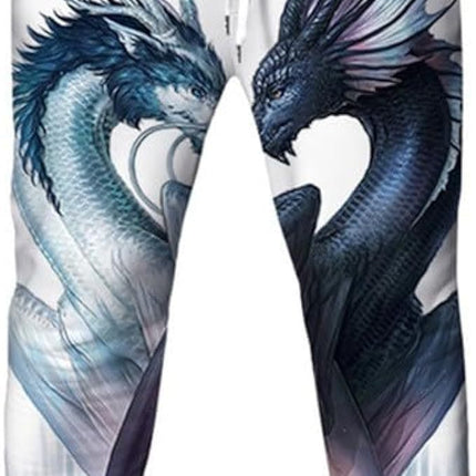 European and American Leisure Sports 3D Digital Printing Loose Couple Pants