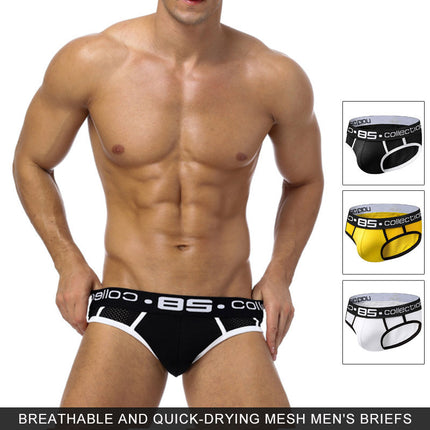 Men's Hollow Mesh Youth Breathable Cotton Briefs