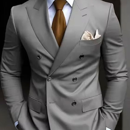 Men's Two-piece Suit Korean Style Slim Fit Business Best Man Casual Suit