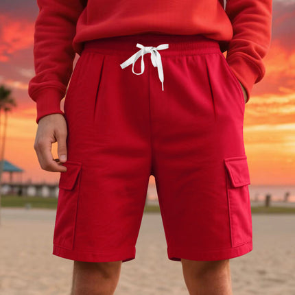 Men's Summer Sports Breathable And Loose Tooling Multi-pocket